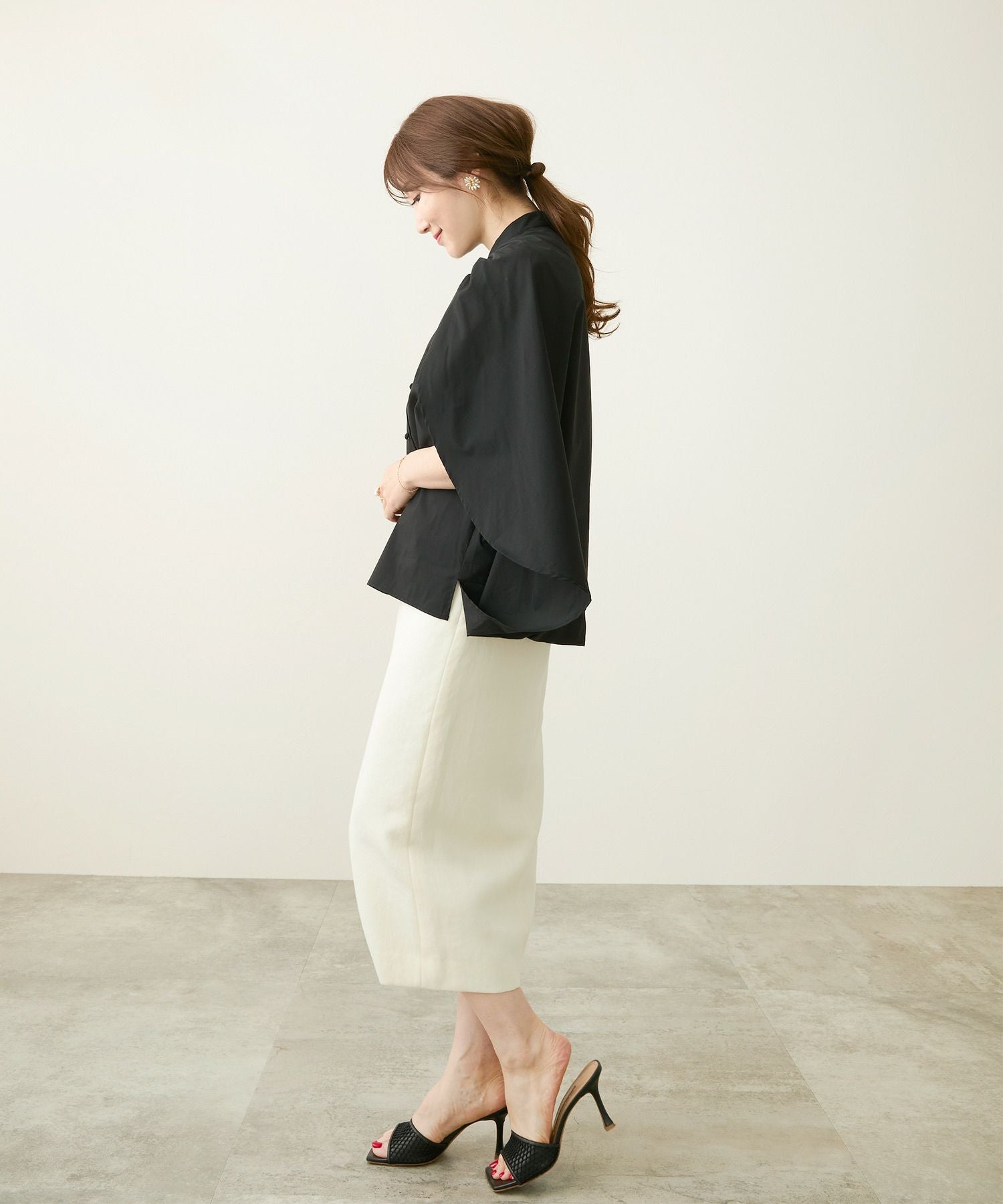 ポンチョ風 ブラウス Liala×PG 全2色｜lpg811-1910【1】 - 半袖