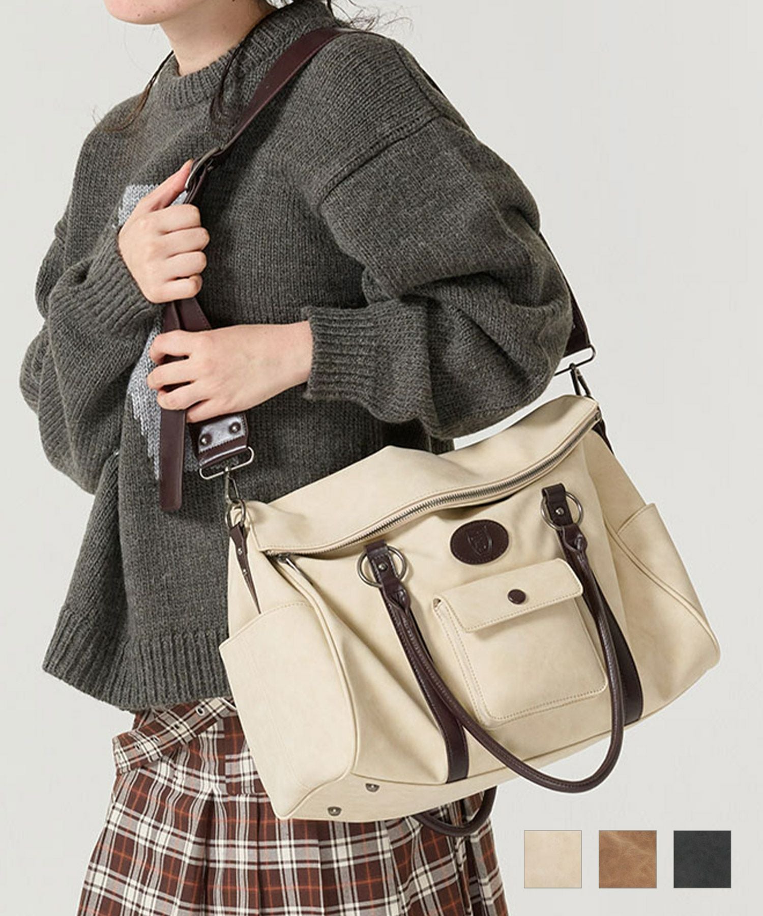 4/中旬～下旬頃発送予定！ショルダー付き トラベルバッグ TINA：JOJUN