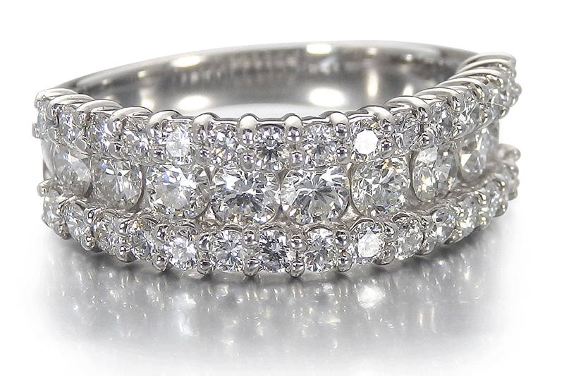 ダイヤモンド 指輪 プラチナ リング 幅広 リング 1.463ct – 宝石店