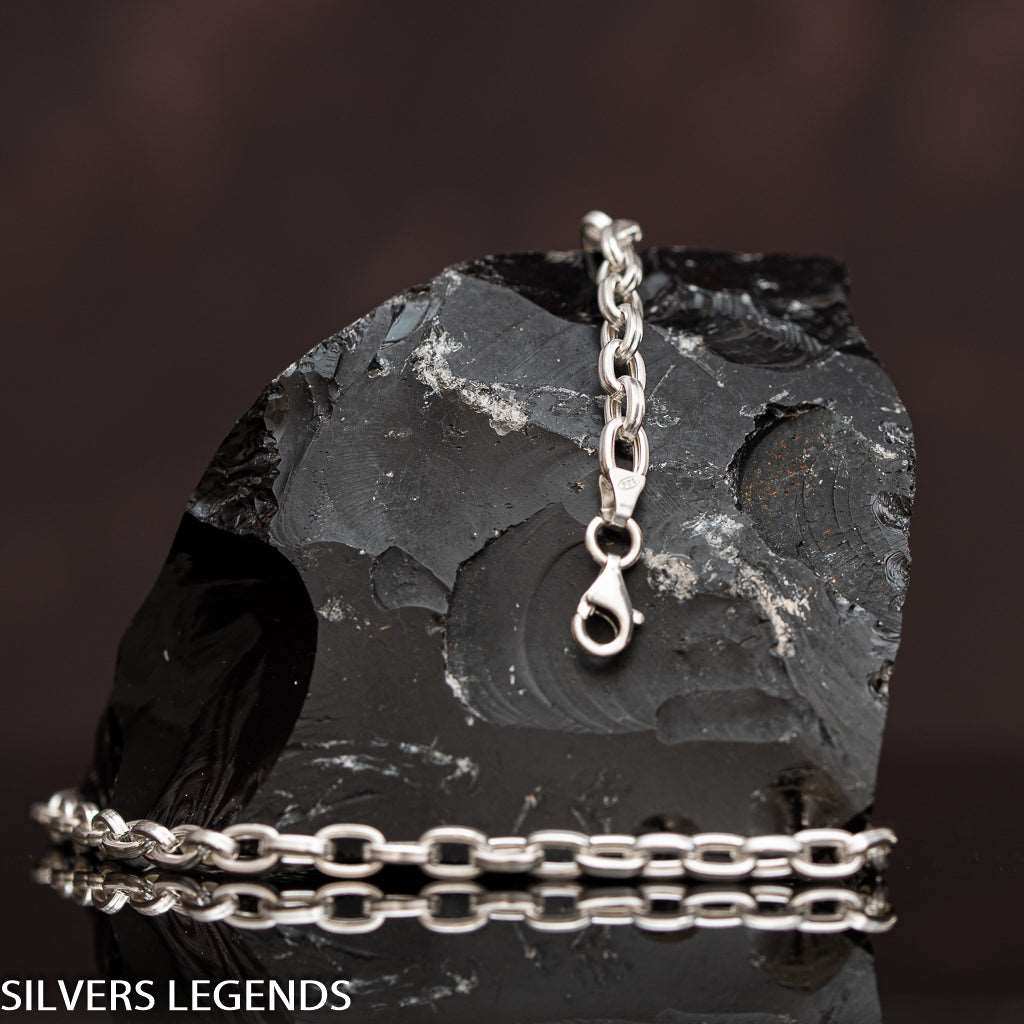 Sterling silver 925 polished anchor chain | Silvers Legends