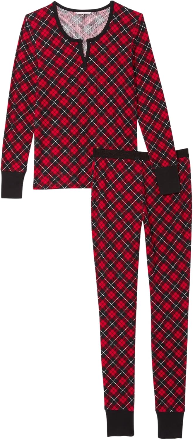 Victoria's Secret Thermal Long Pajama Set, Women's Sleepwear (XS