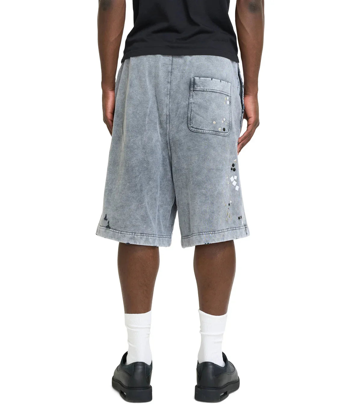 Mihara Yasuhiro Embellished Bleached Shorts Gray | SOMEWHERE®