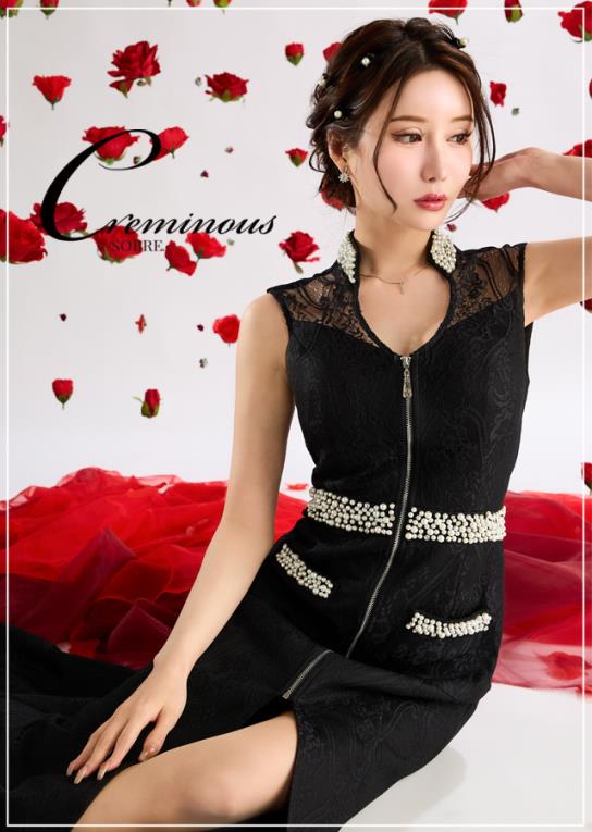 10％OFF】《Creminous》ジュエルパールロングドレス | キャバドレス