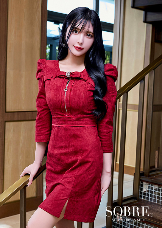 スエードリボンワンピース | キャバドレス・ミニドレス・スーツ販売