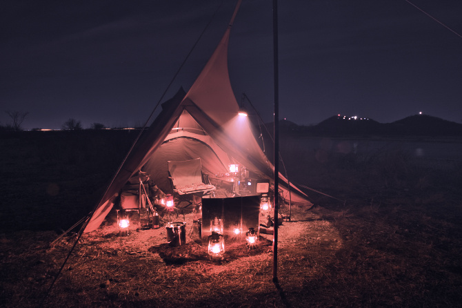 GOGlamping山稜にシルス170TCを組み合わせた野営地ソロキャンプ