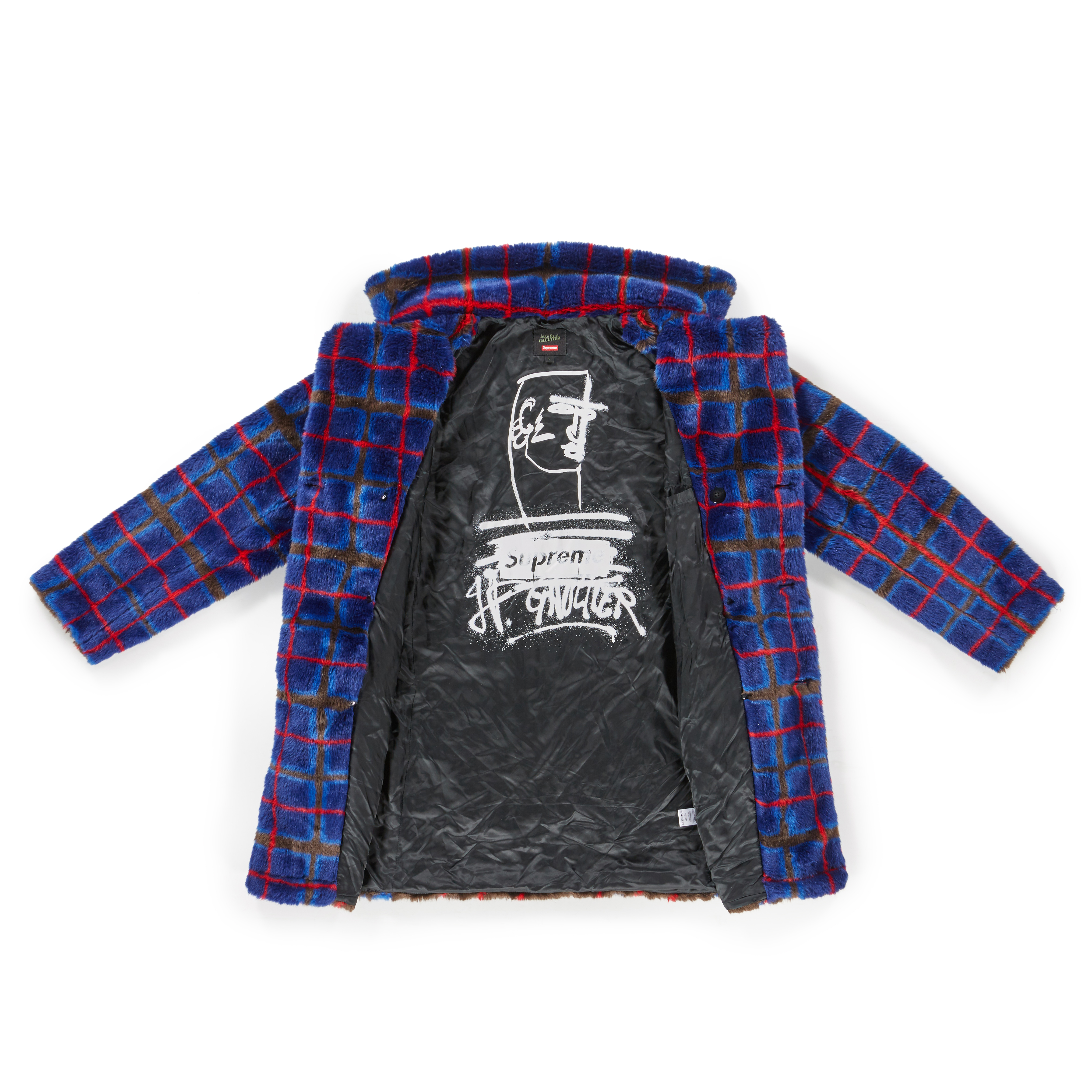 Supreme, Jean-Paul Gaultier Plaid Fur Coat | Size L Available For