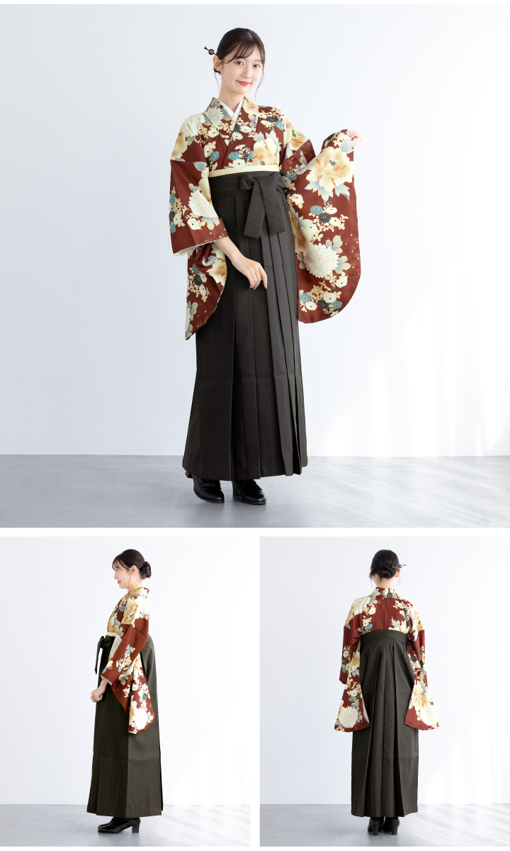 卒業式 袴セット 女の子 着物 二尺袖 帯 袴 襦袢 セット 仕立て上がり