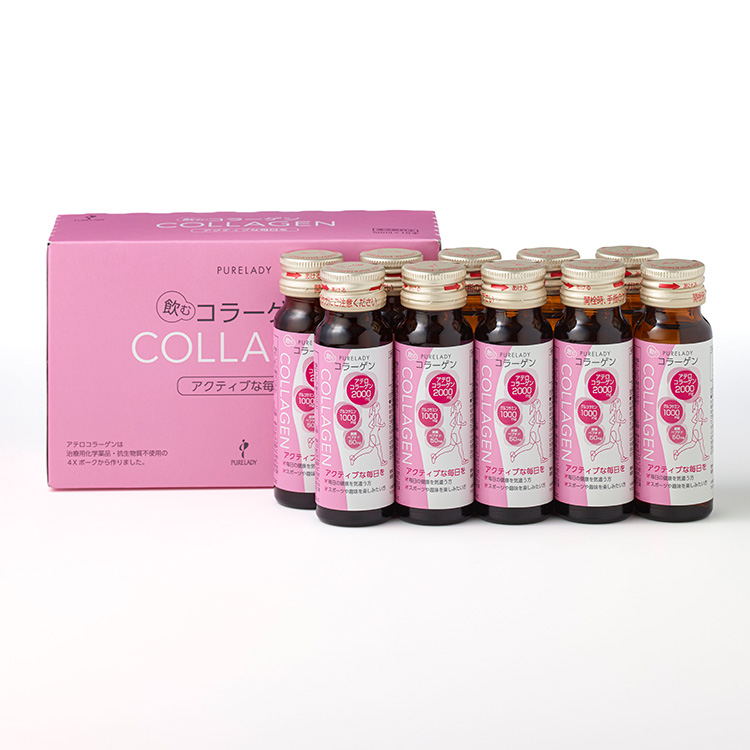 年間契約ﾋﾟｭｱﾚﾃﾞｨ飲むｺﾗｰｹﾞﾝ3P｜お惣菜など冷凍食品・調味料・無添加