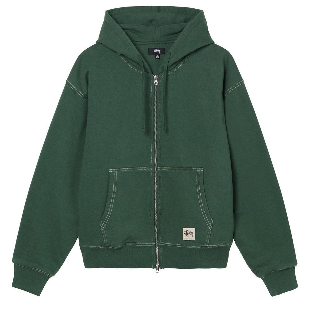 SLN Official - Stussy DOUBLE FACE LABEL ZIP HOODIE