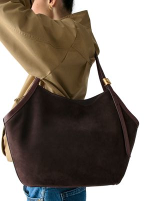 kate spade new york Deco Tulip Large Suede Tote Bag - Macy's