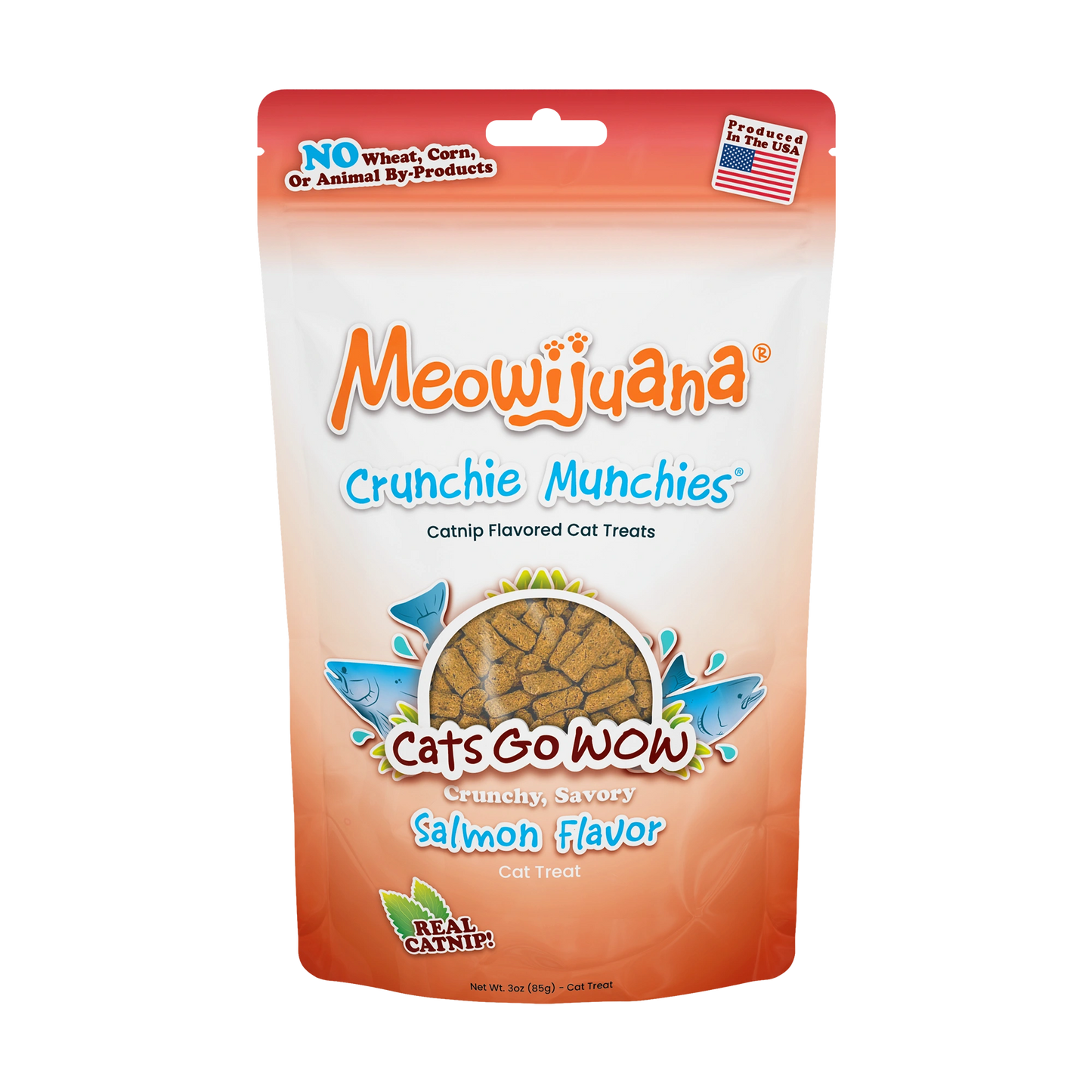 Crunchie Munchies® Salmon and Catnip Flavor Cat Treats – SmarterPaw