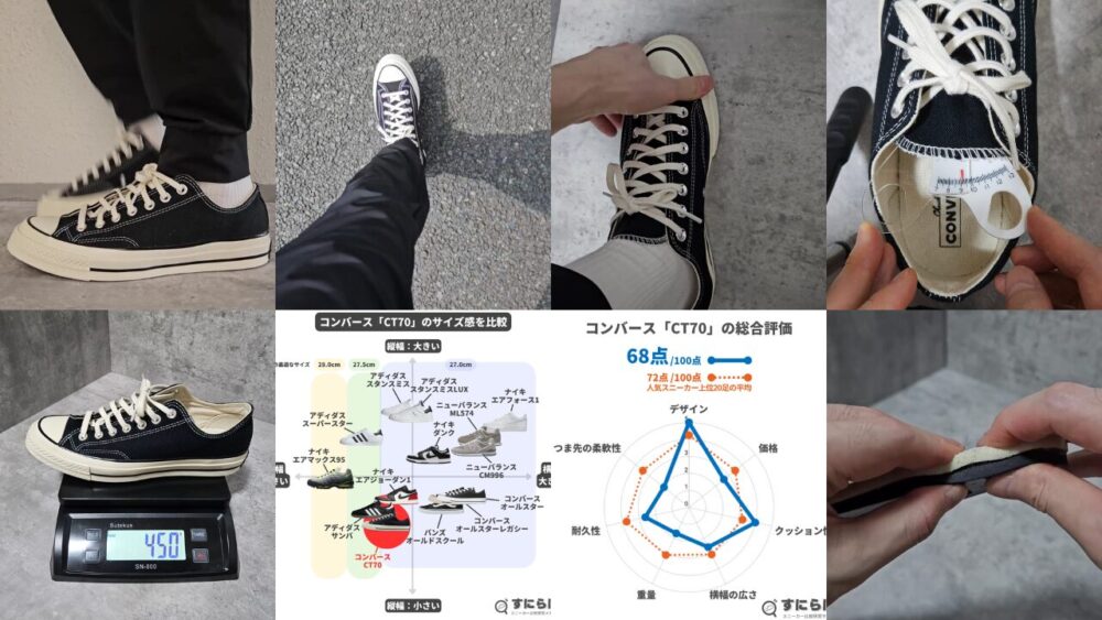 着用レビュー】コンバースCT70のサイズ感と総合評価を徹底解説！ | す