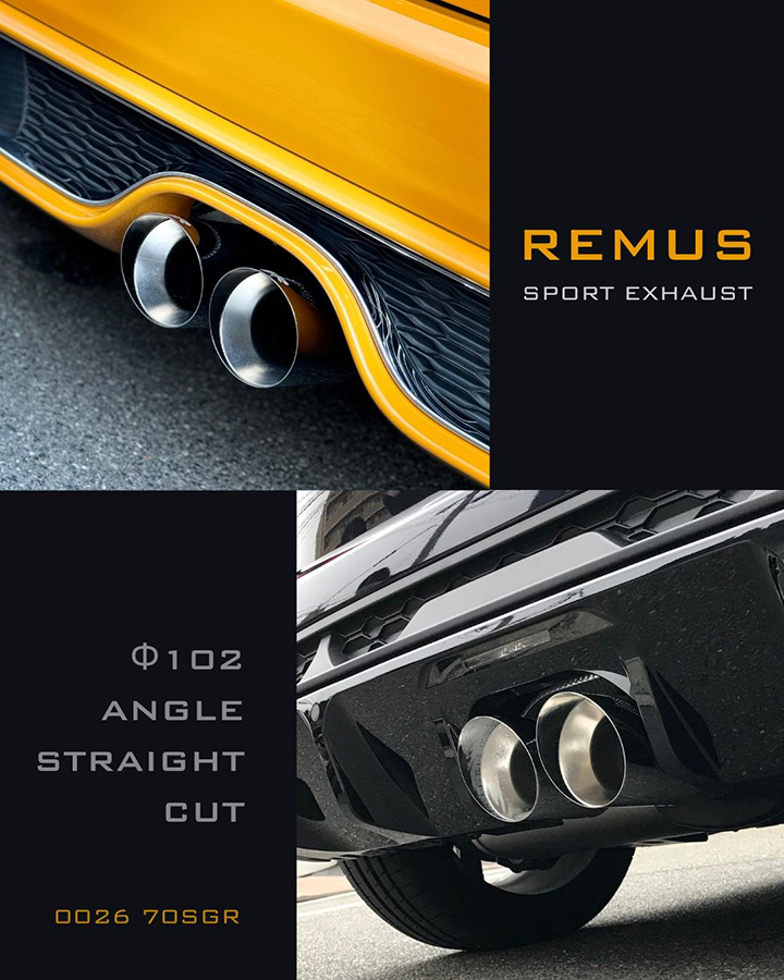 REMUS MINIエキゾーストマフラー MINI F56,MINI F57 756215397STE