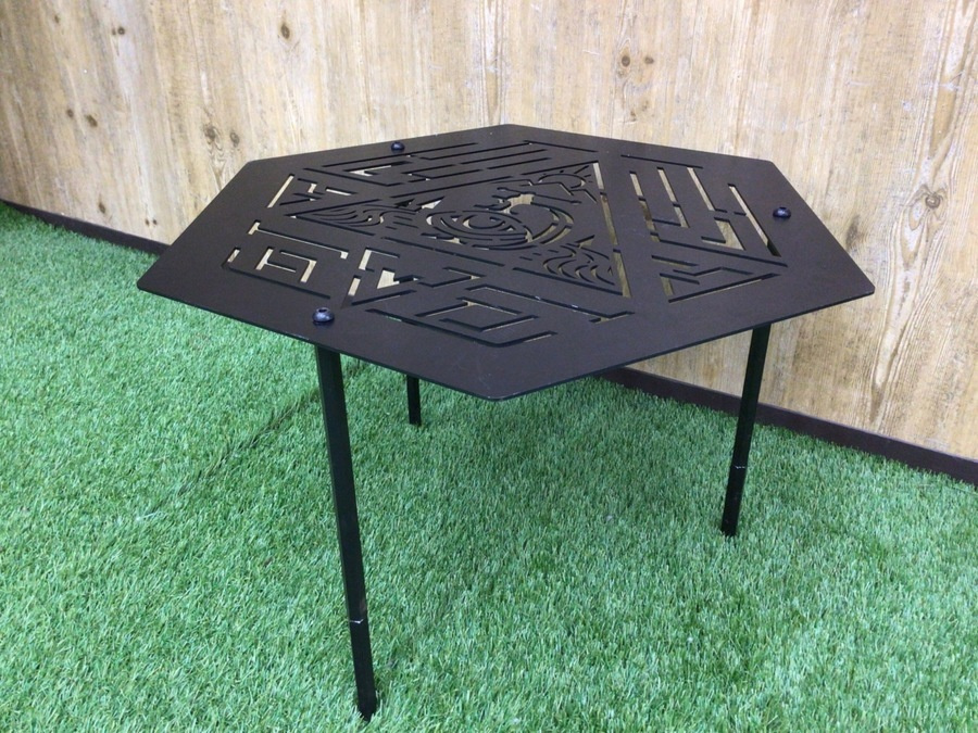 アナキャン ANCAM メタヘキテ L 脚長 六角形 アイアン テーブル