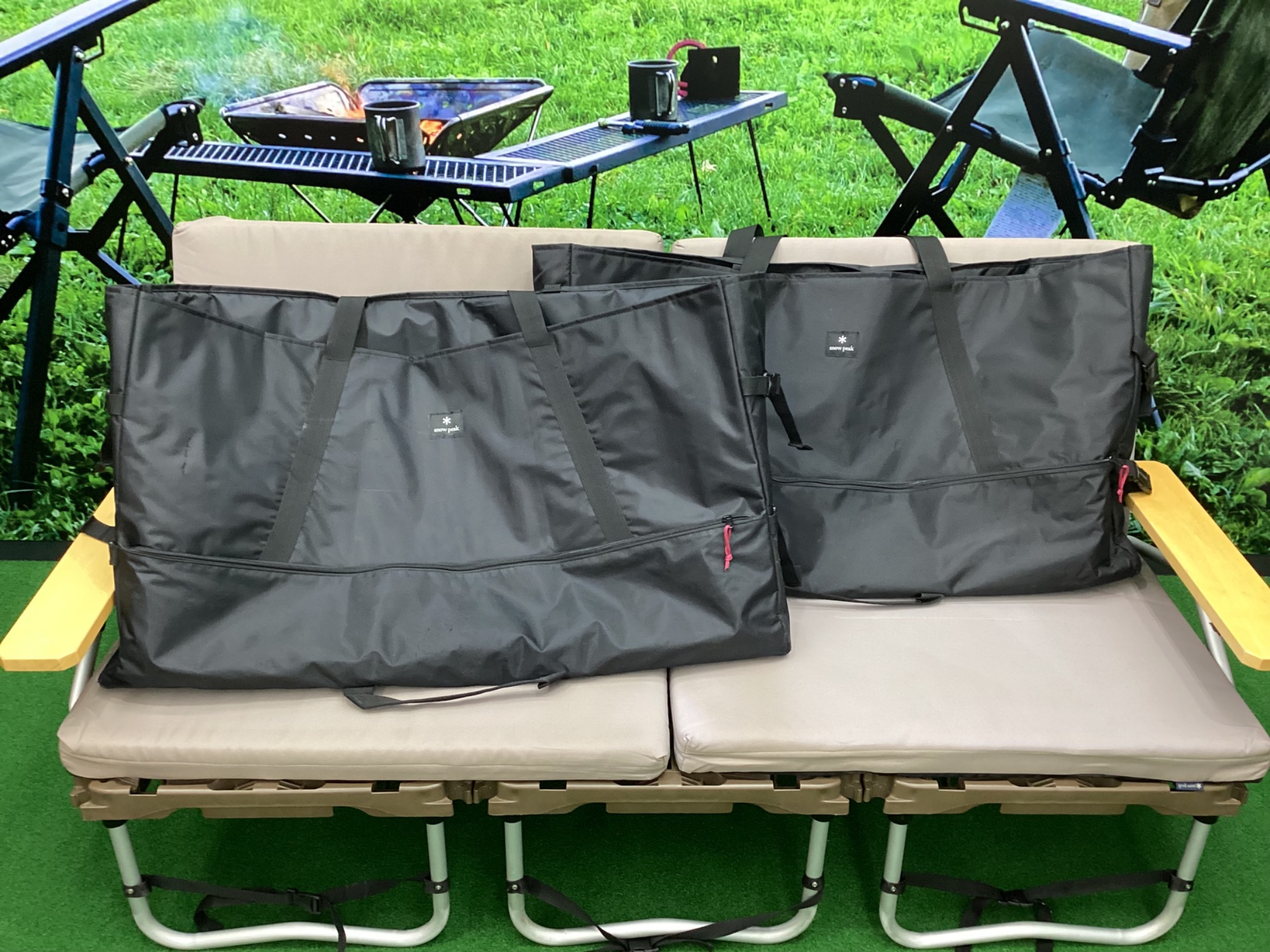 キャンプに持ち運べるソファ「ラックソットマルチスターターセット