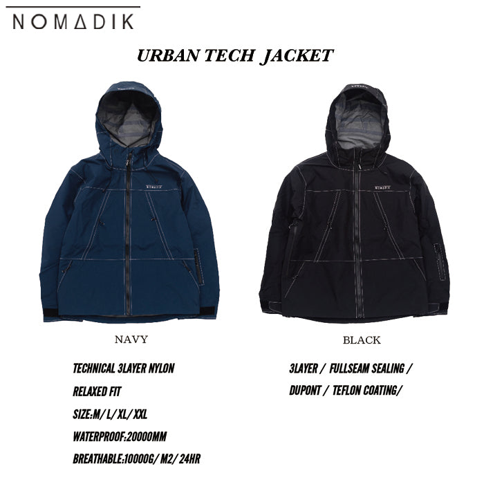 スノーボード ウェア ノマディック NOMADIK URBAN TECH JKT BLACK 送料