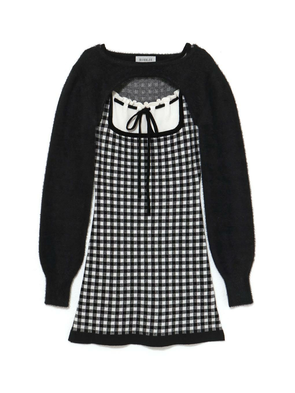 BUBBLES】ガーリーレイヤードニットワンピース | sparkling mall