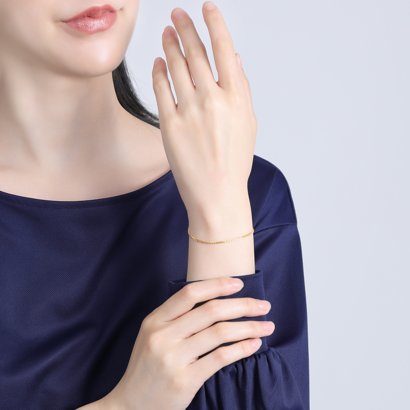 K18 18金 喜平ブレスレット 2面シングル 1.6mm幅 15cm~22cm 引輪