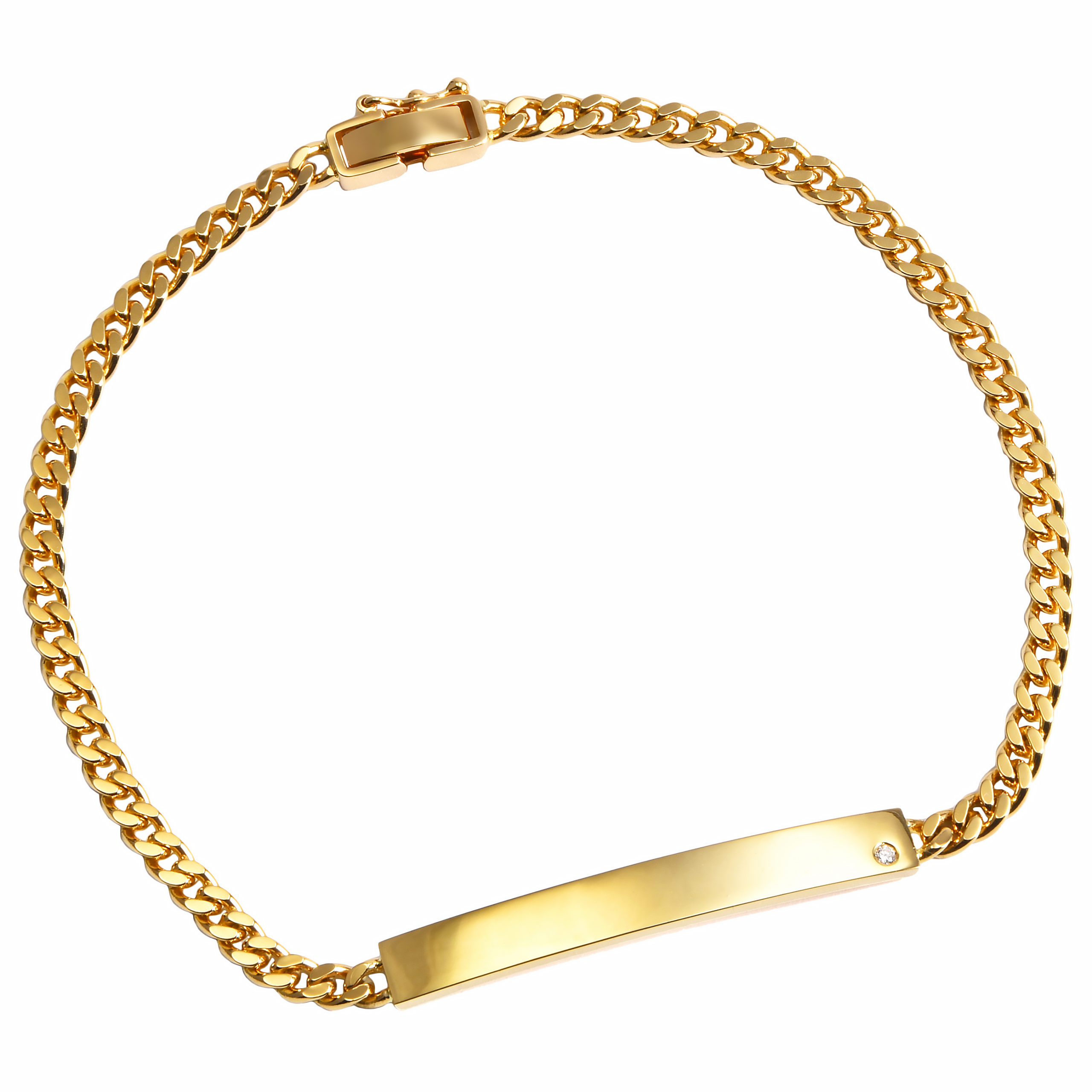 K18 18金 プレート 喜平ブレスレット 2面シングル 20cm 中折 | SPERANZA