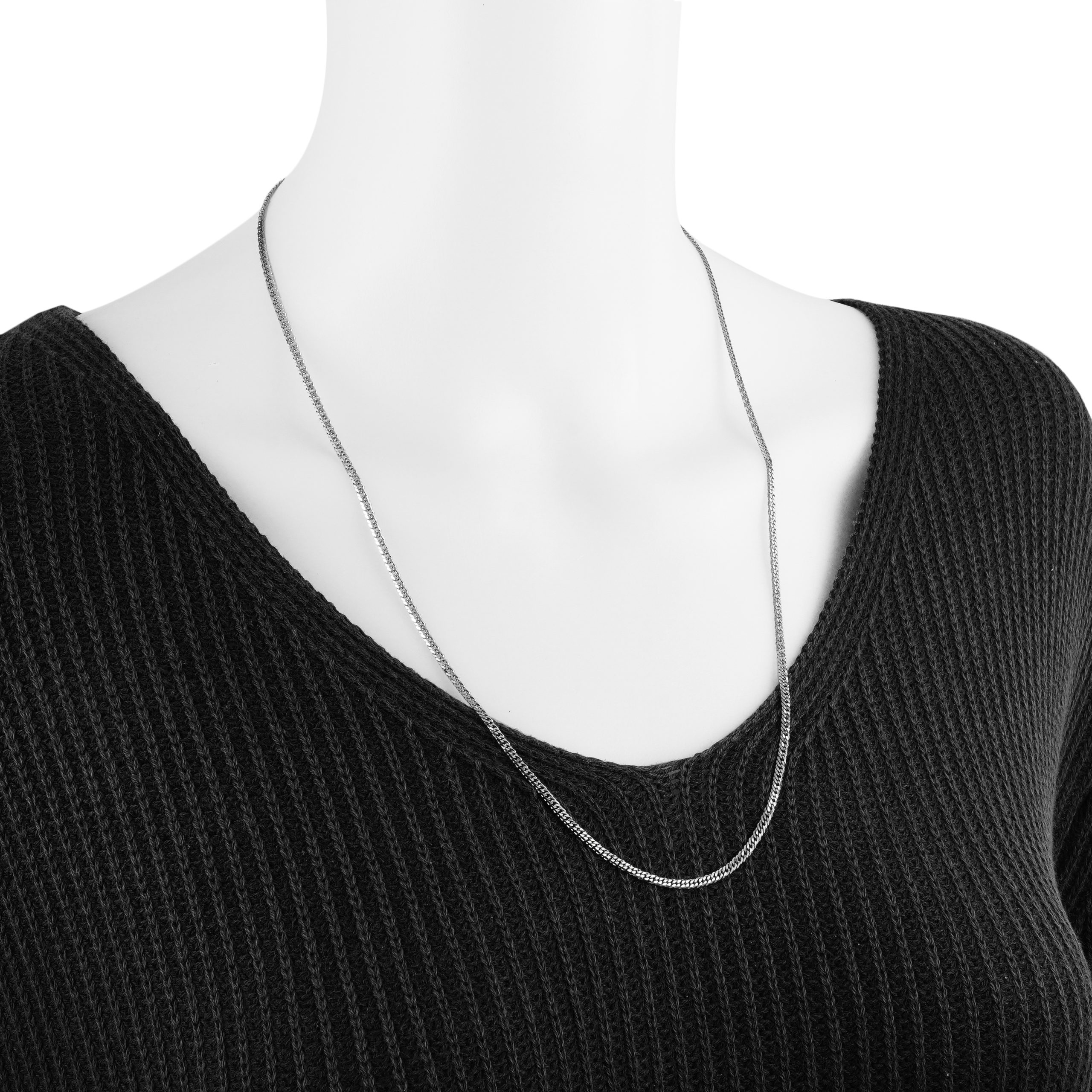 Pt999 純プラチナ 喜平ネックレス 6面ダブル 12g 60cm 2.4mm幅 引輪