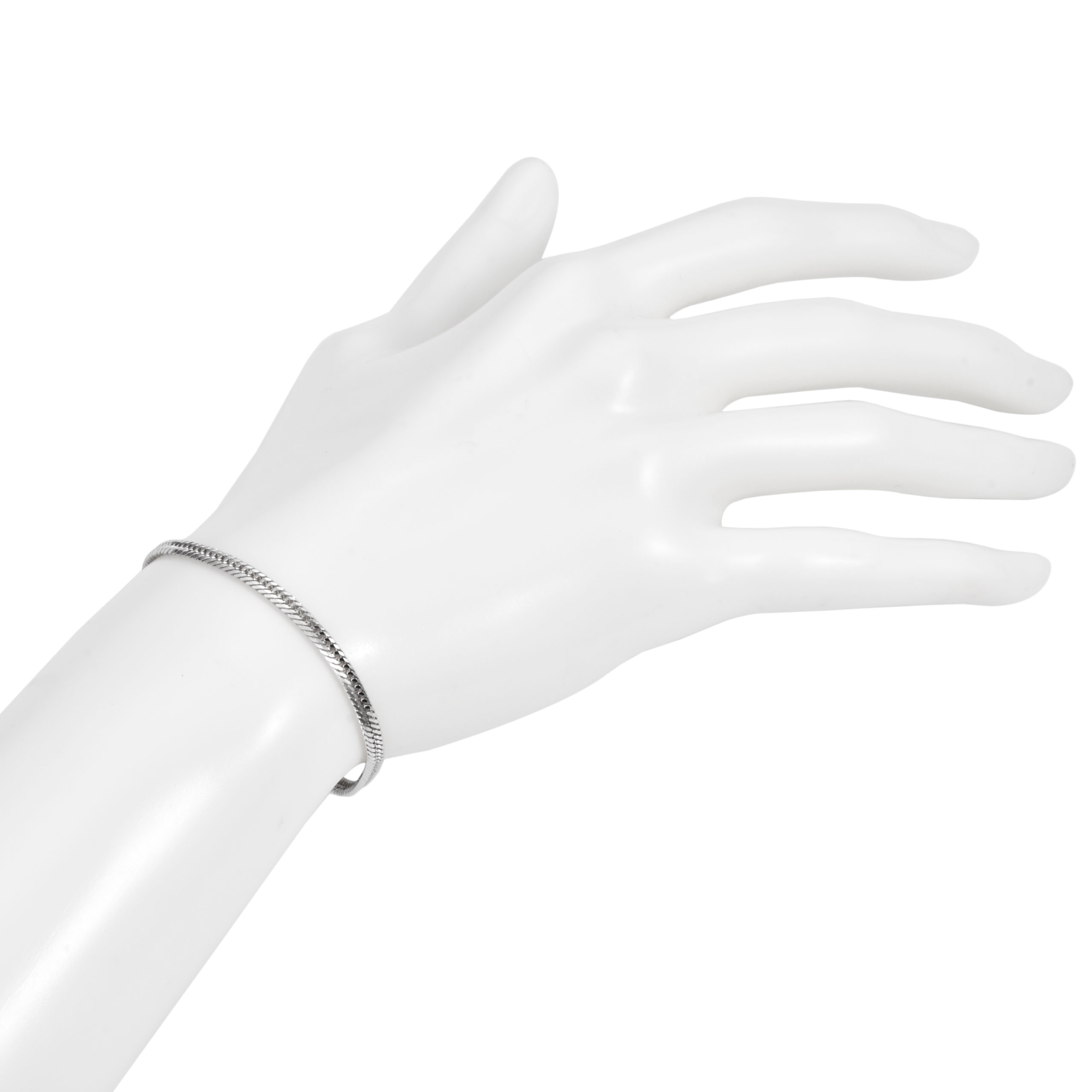 K18WG 18金 ホワイトゴールド 喜平ブレスレット 12面トリプル 5g 18cm