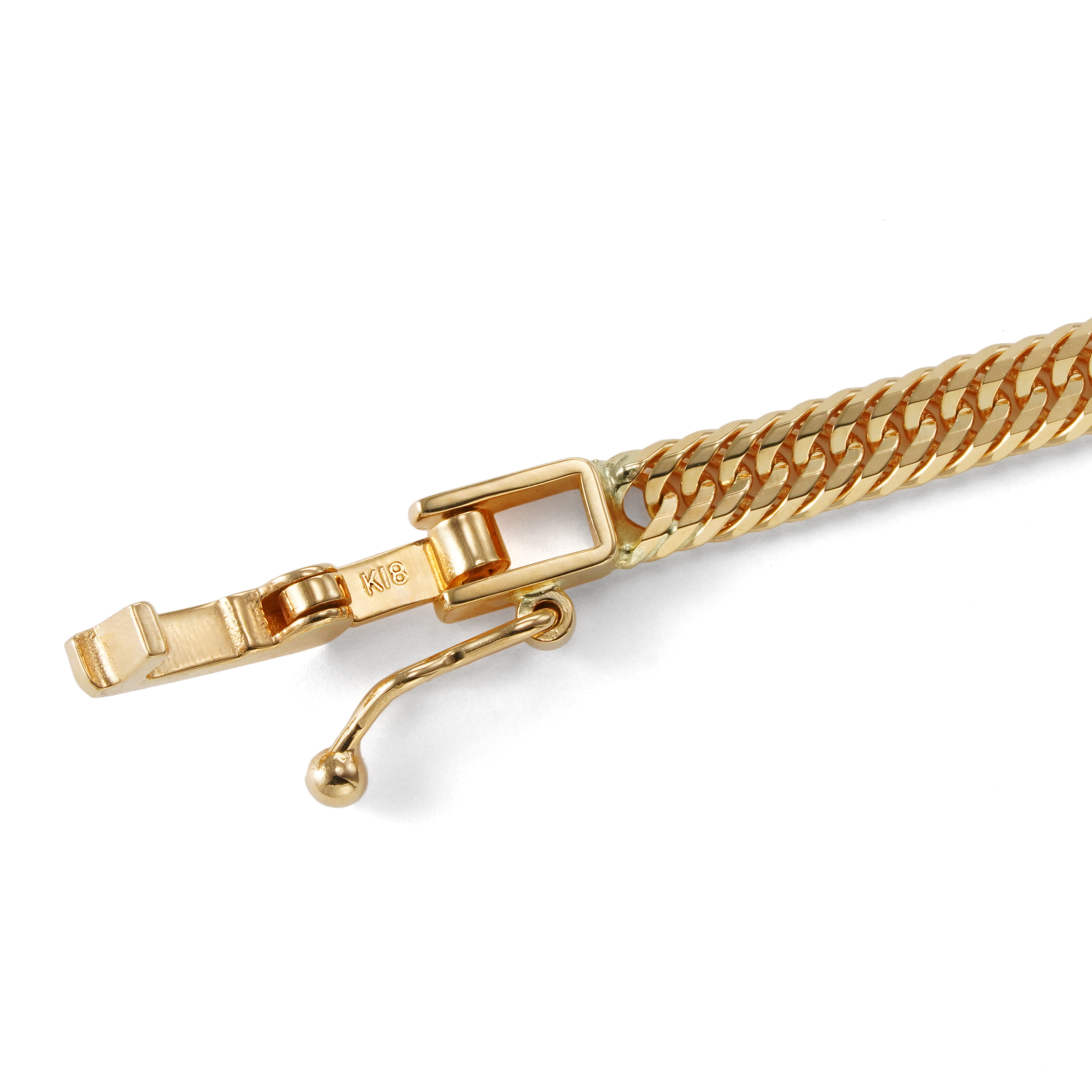 K18 18金 喜平ブレスレット 12面トリプル 4g 16cm 3.1mm幅 中折れ