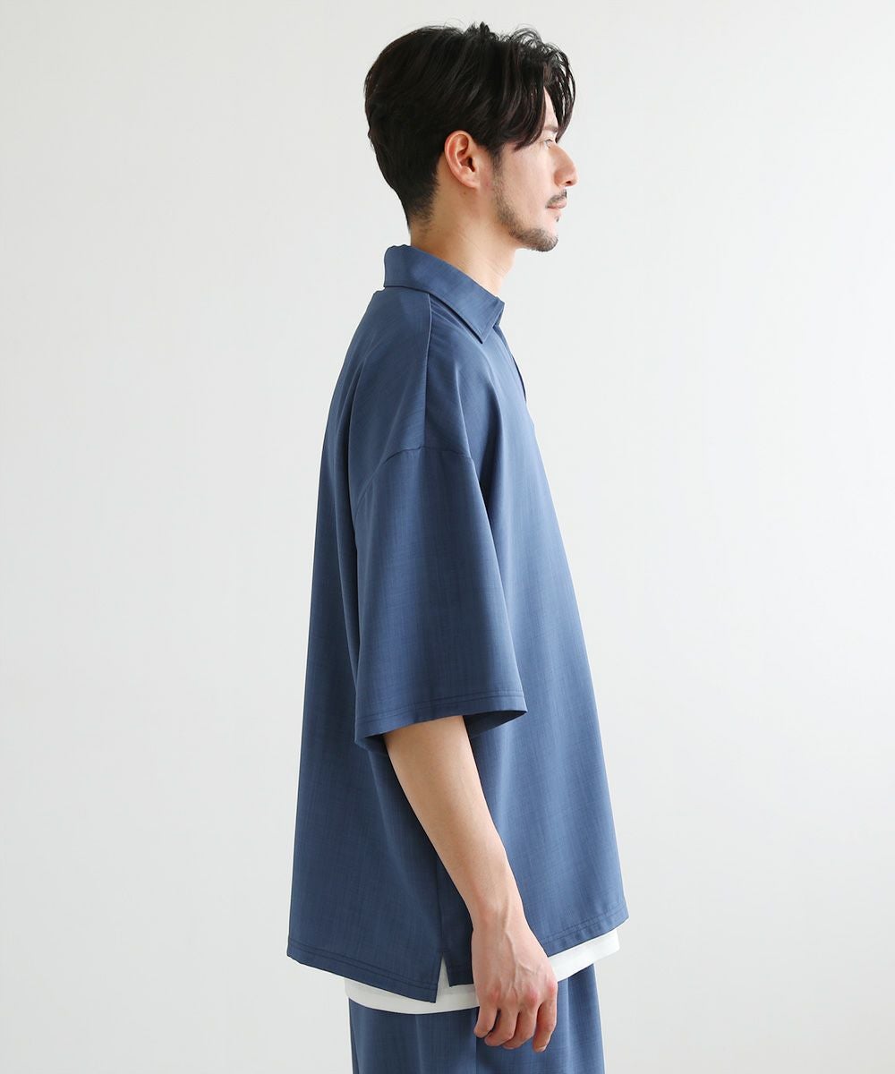 スキッパープルオーバーシャツ／タンクトップ／1タックショートパンツ