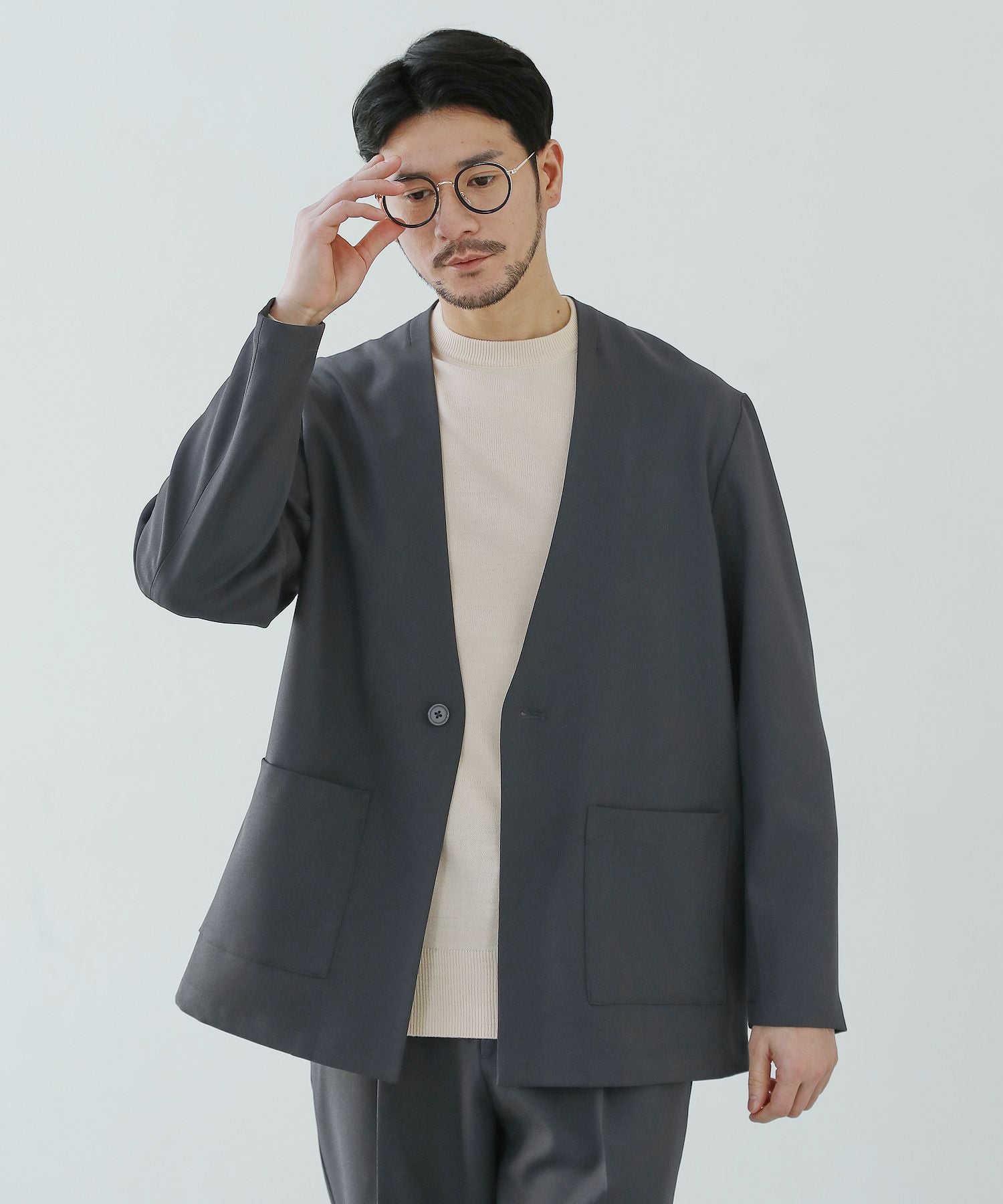 セットアップ3点セット】ノーカラー/ダブル/シングルテーラード