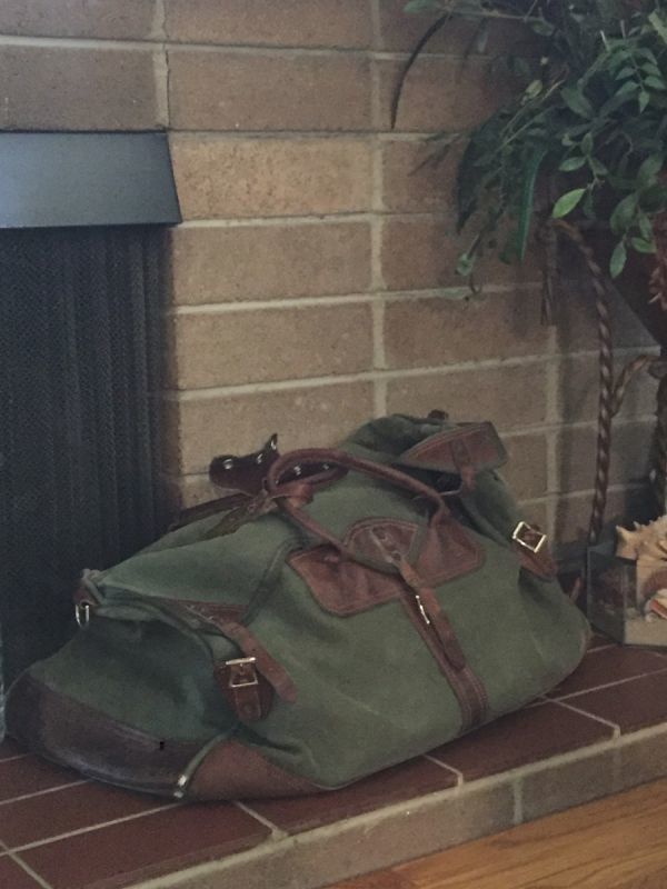 送料無料≪ビンテージ雑貨≫【ORVIS キャンバス×レザーボストンバッグ