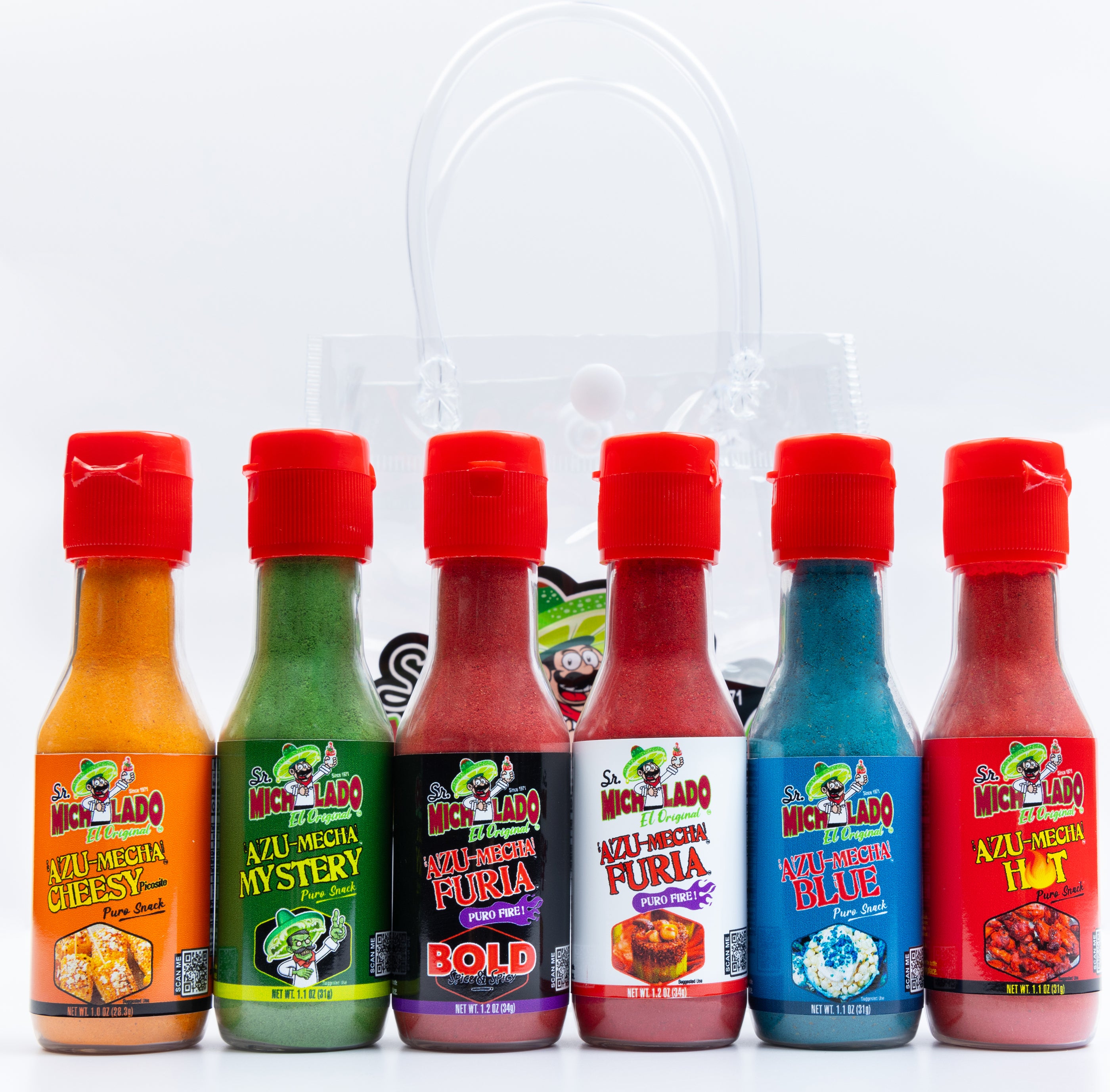 Azu-Mecha Travel Set (6 Flavors) - Furia, Bold, Blue, Hot, Mystery