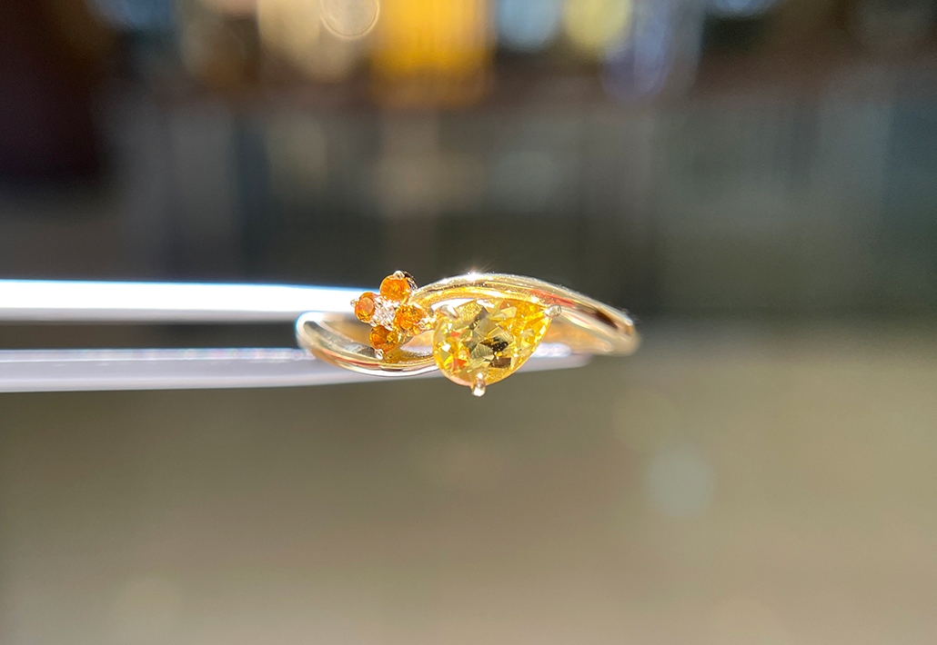 イエローベリル リング 0.384ct