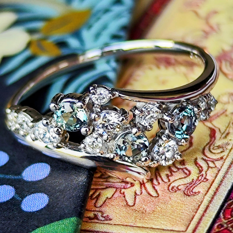 天然アレキサンドライト 天然ダイヤモンド リング – Mico宝飾店