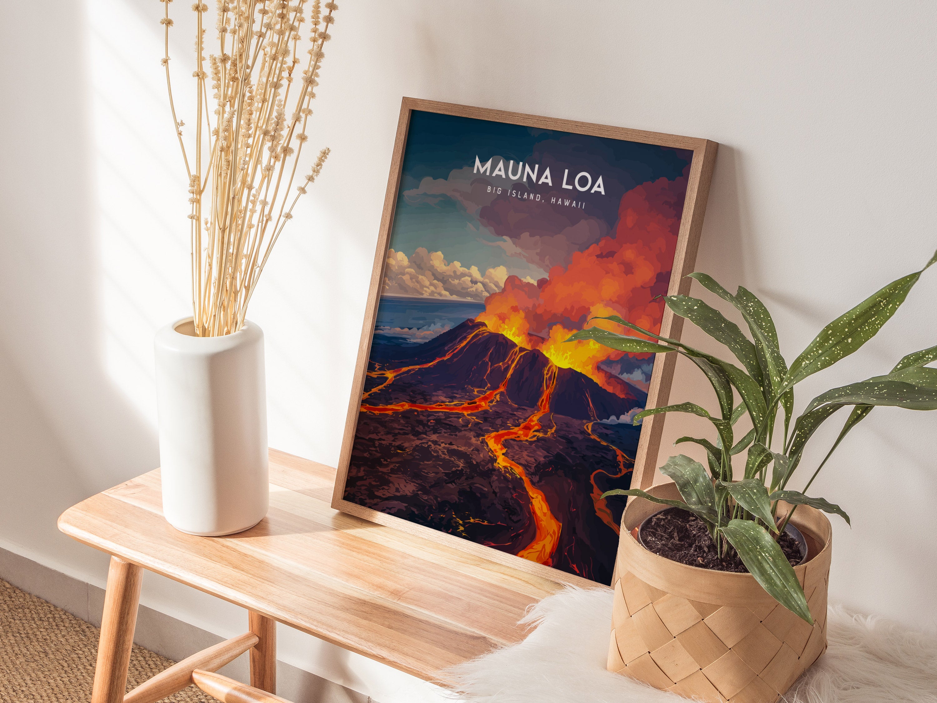Mauna Loa Volcano Poster | Big Island Hawaii Wall Art Print