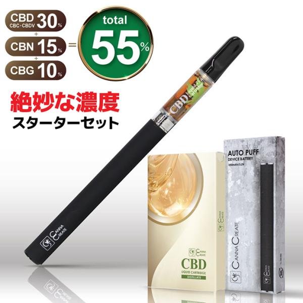CDJapan : CBD リキッド 55% スターターセット 1ml CANNACREATE 高濃度