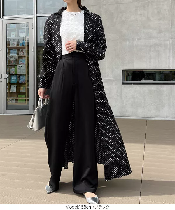 トールレタス ] サイドベルトタックパンツ [M3874] - レディース