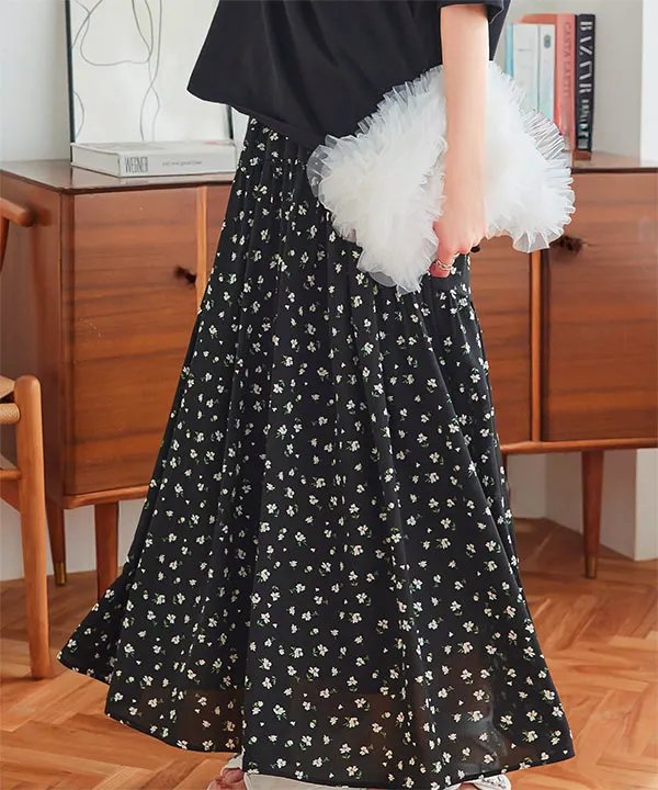 花柄ギャザースカート [M4011] - レディースファッション通販 神戸