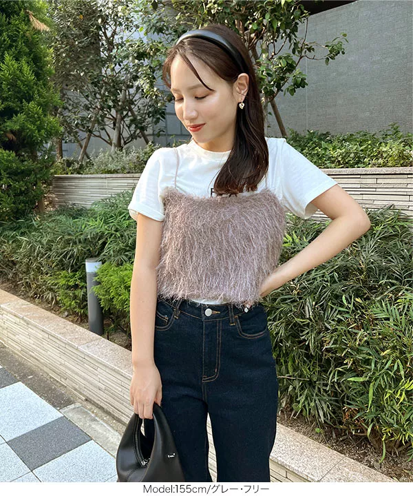 フェザーキャミソール [C6910] - レディースファッション通販 神戸