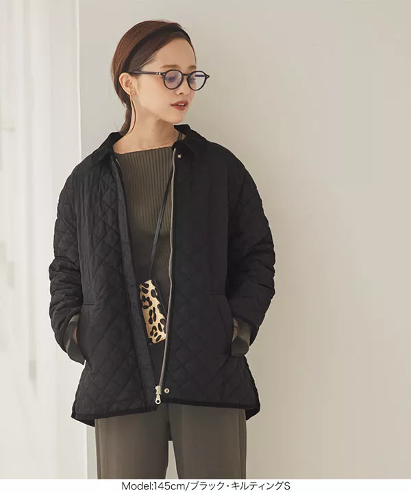 田中亜希子さんコラボ ] 選べる2type 2Wayボアorキルティングコート