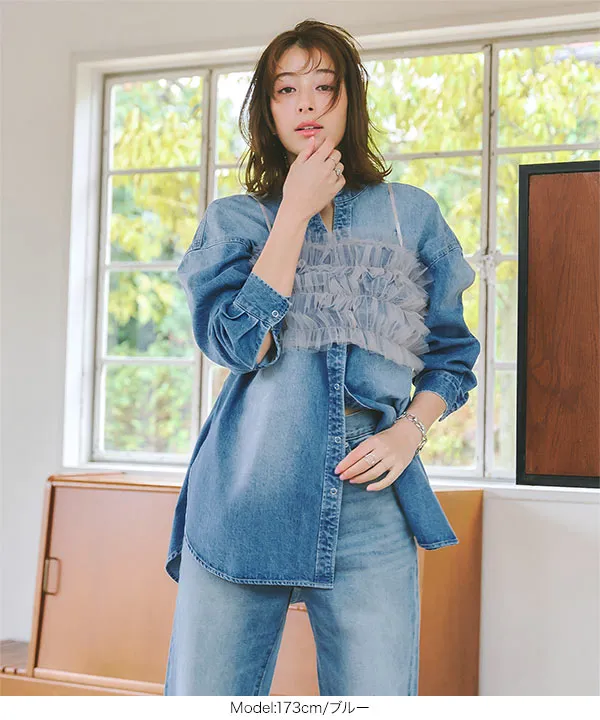 デニムシャツジャケット [K1106] - レディースファッション通販 神戸