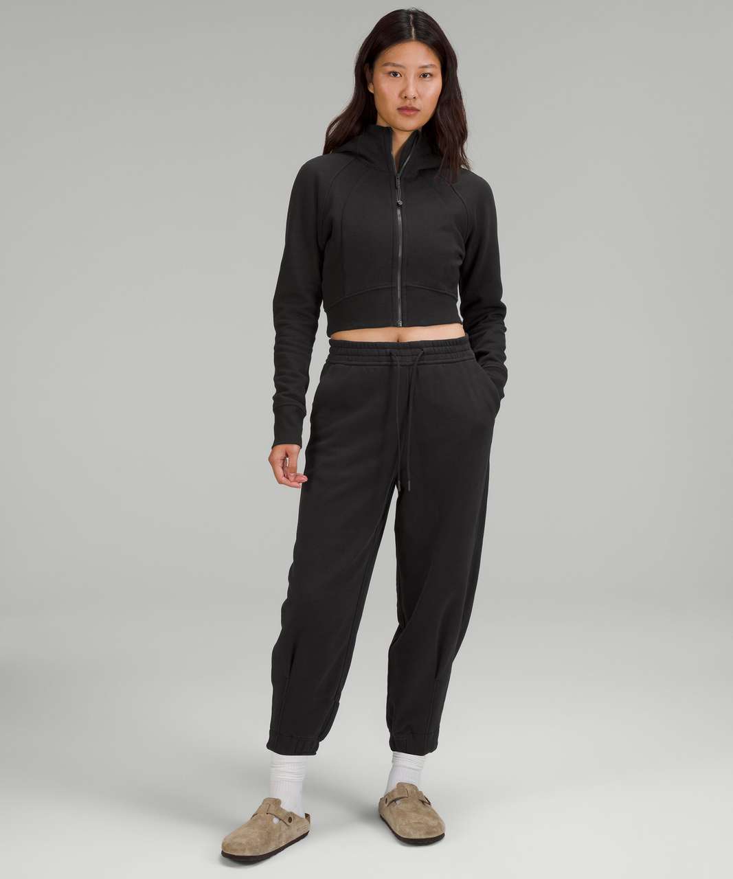 Lululemon Scuba Full-Zip Cropped Hoodie - Black (First Release