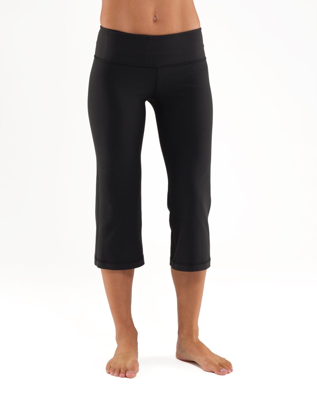 Lululemon Groove Crop - Black / Silver Manifesto Reflective - lulu