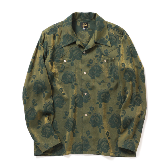 Needles / ニードルズ | Cowboy One-Up Shirt - Rose Jacquard - Green
