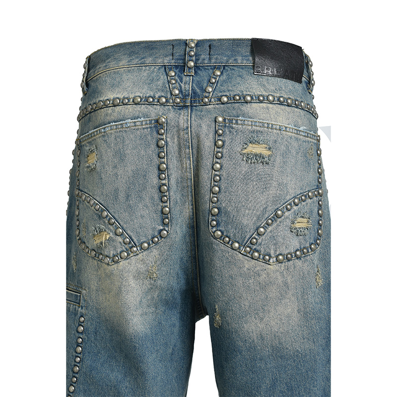 SUICIDE STUDS DENIM SHORTS -2.COLOR- | WALKIN STORE WEB SHOP