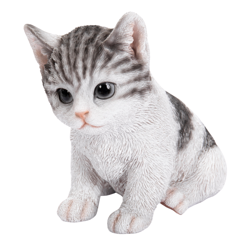 左向き座りサバトラ白猫｜WooBia公式オンラインショップ – WooBia