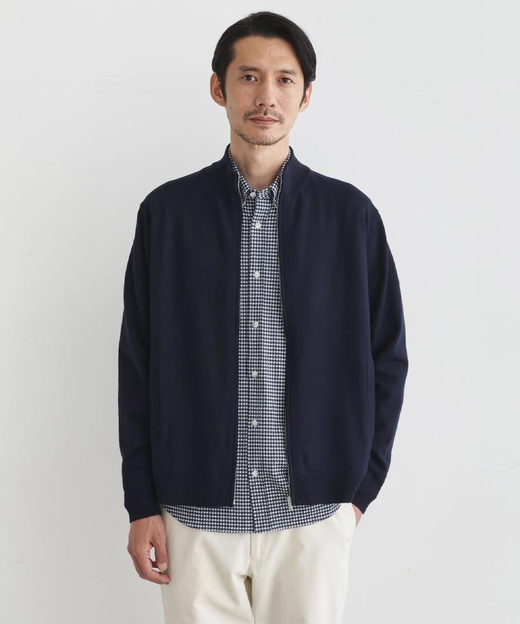 アンチピリング ジップアップ ニット（ニット/セーター） | TAKEO