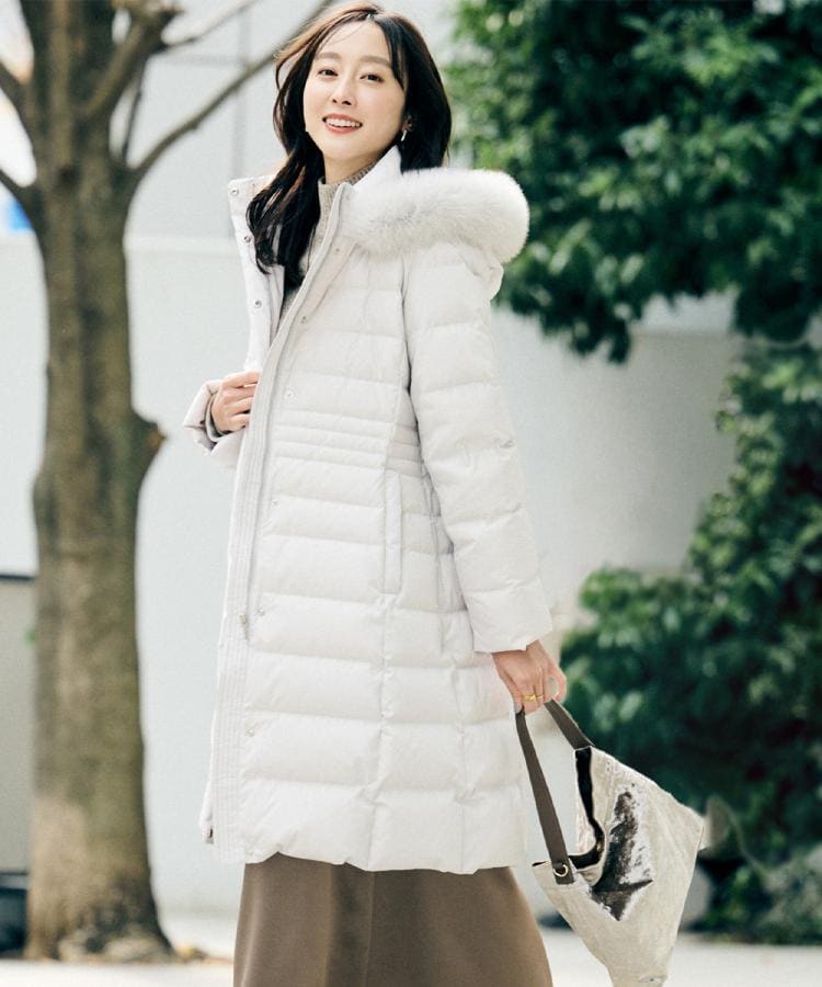 はっ水機能/フード取り外し可/防寒】ロングダウンコート（ダウン