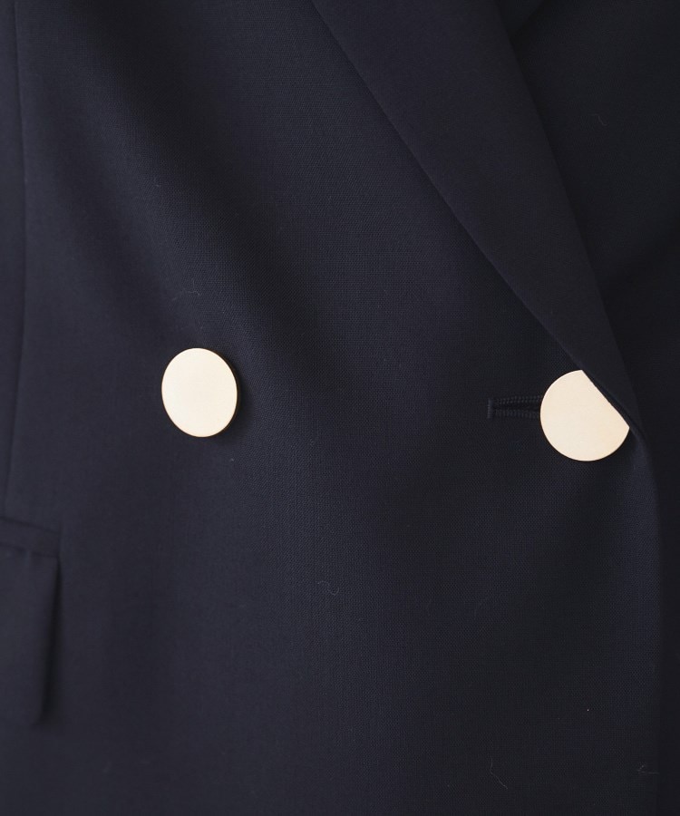 通勤/春の軽羽織り】サマーウール調 ダブルブレストジャケット