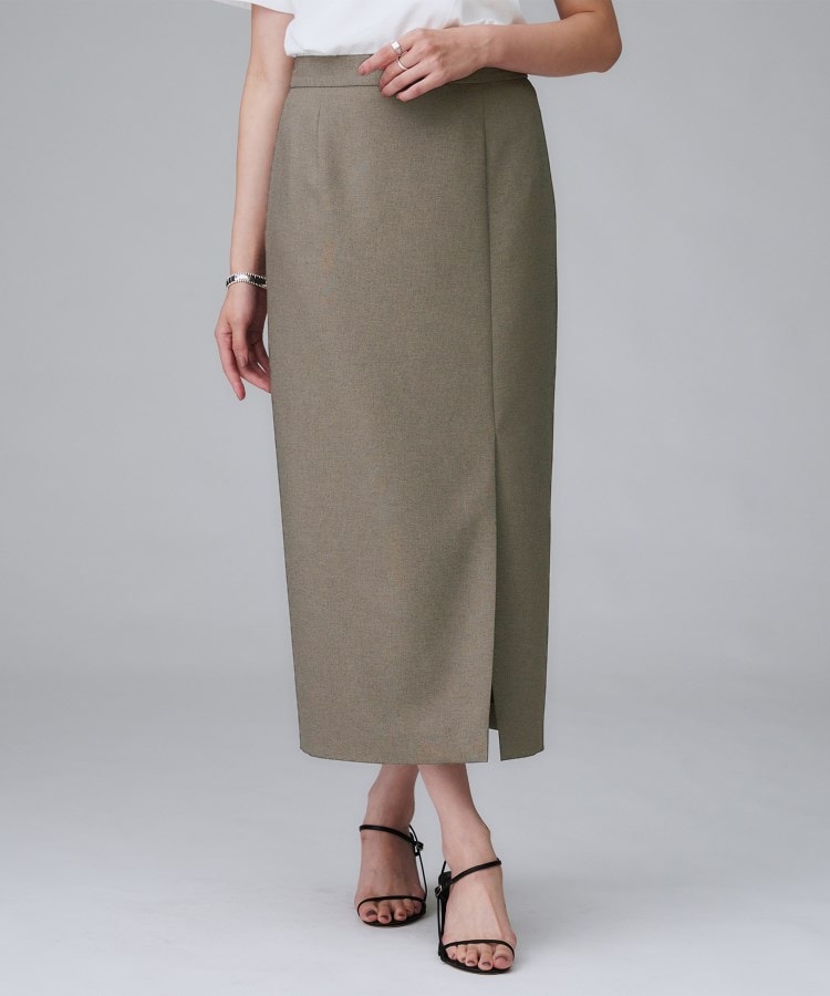 セットアップ可/洗える】スラブナロースカート（マキシ・ロング