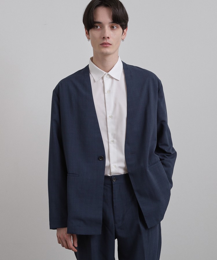 2点セットジャケット＋パンツ】エアリードライノーカラージャケット