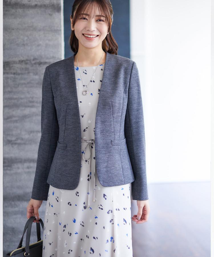 匠シリーズ／すっきり見え／セットアップ可】匠ジャケット／ノーカラー